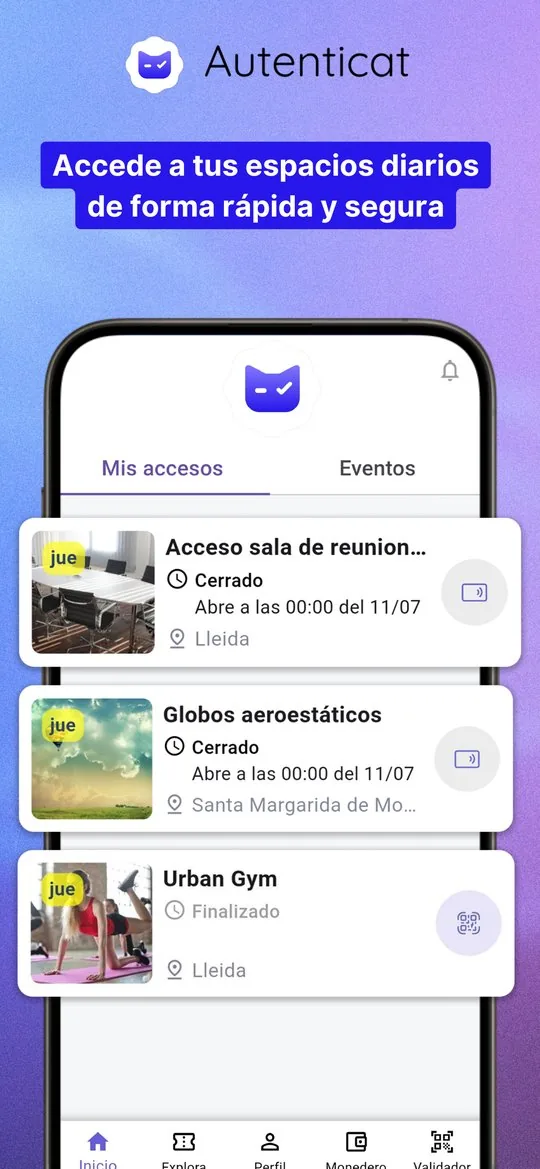 App AutentiCat: mis accesos