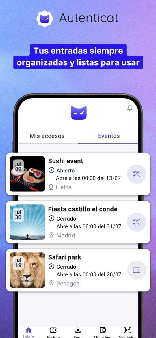 App AutentiCat: mis entradas