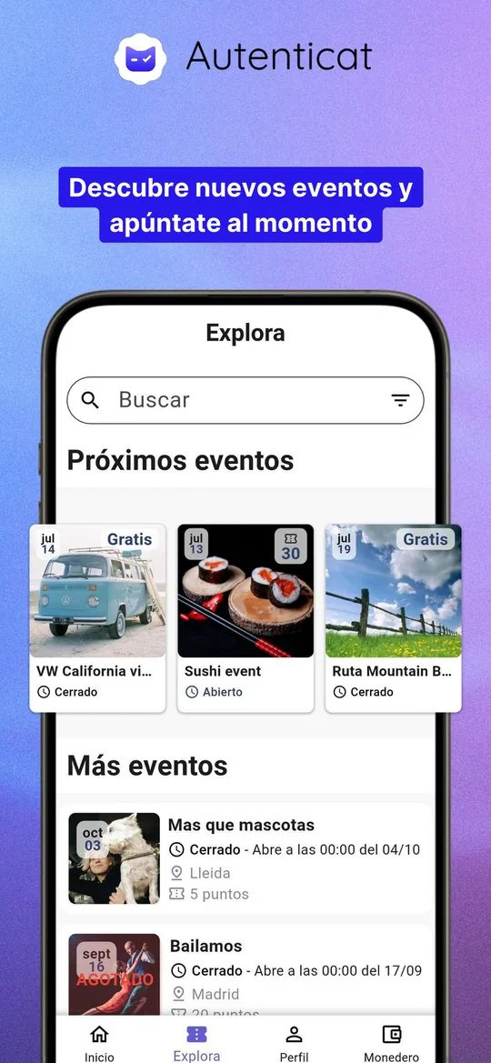 App AutentiCat: explora eventos
