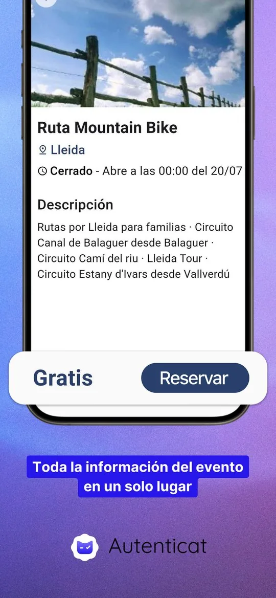 App AutentiCat: detalle del evento
